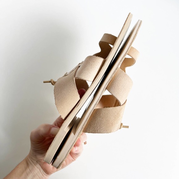 EUC Free People Tan Leather Sophie Slip On Sandal Size 38/7.5-8 - Picture 3 of 8